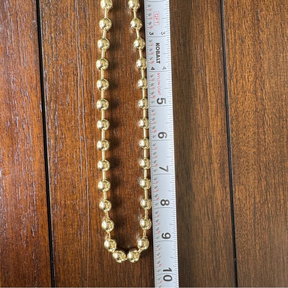14k Gold Plated Elegant Beaded Necklace - Picture 4 of 4